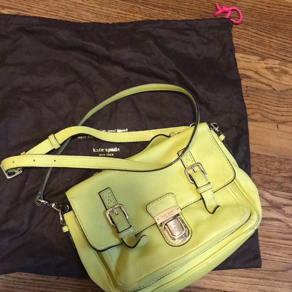 Like green Kate Spade shoulder bag.